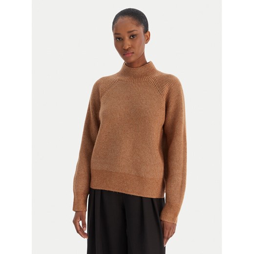 Calvin Klein Jeans Sweter Woolen Stitch LV044D372G Brązowy Regular Fit ze sklepu MODIVO w kategorii Swetry damskie - zdjęcie 187379369