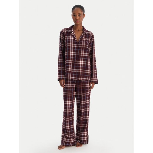 Tommy Hilfiger Piżama UW0UW06158 Bordowy Regular Fit ze sklepu MODIVO w kategorii Piżamy damskie - zdjęcie 187379385