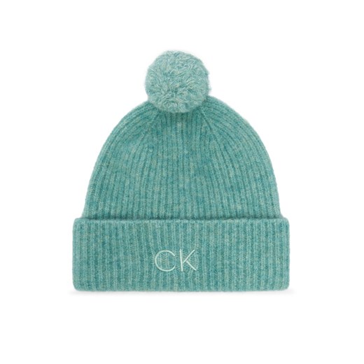 Calvin Klein Czapka Embroidery Airy K60K612586 Niebieski ze sklepu MODIVO w kategorii Czapki zimowe damskie - zdjęcie 187379438