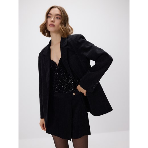 Reserved - Spódnico-szorty z ozdobnymi guzikami - czarny ze sklepu Reserved w kategorii Spódnice - zdjęcie 187380735