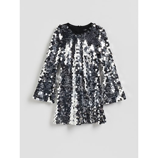 Reserved - Sukienka z cekinami - srebrny ze sklepu Reserved w kategorii Sukienki - zdjęcie 187380807