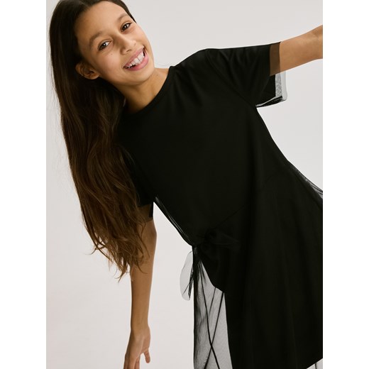 Reserved - Tiulowa sukienka - czarny Reserved 158 (12 lat) Reserved