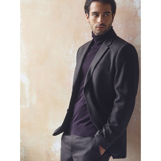 Reserved - Golf z dodatkiem lyocellu - ciemnofioletowy ze sklepu Reserved w kategorii Swetry męskie - zdjęcie 187381066