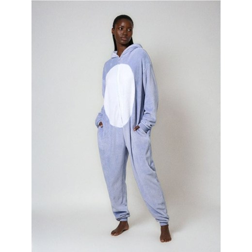 Sinsay - Polarowa piżama onesie z kapturem i uszami 3D Stitch - błękitny ze sklepu Sinsay w kategorii Piżamy damskie - zdjęcie 187382179