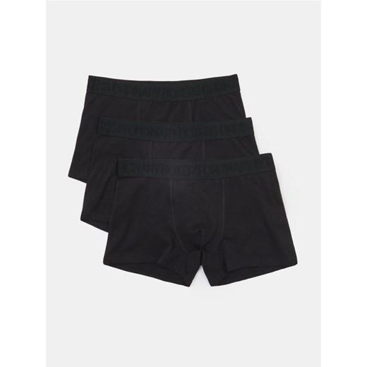 Sinsay - Bawełniane bokserki classic 3 pack - czarny Sinsay XS Sinsay