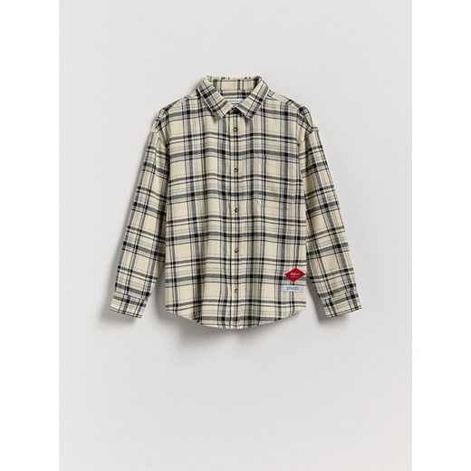 Reserved - Koszula w kratę - złamana biel ze sklepu Reserved w kategorii Koszule chłopięce - zdjęcie 187382517