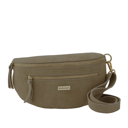 Zamszowa nerka damska Barberinis - Beżowa ze sklepu butyolivier w kategorii Nerki - zdjęcie 187382958