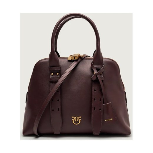 Pinko Skórzany kuferek BOWLING BAG MEDIUM ze sklepu Gomez Fashion Store w kategorii Kuferki - zdjęcie 187383075