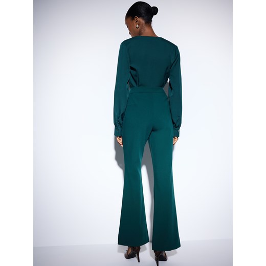 Mohito - Zielone spodnie flare - ciemny zielony Mohito 36 Mohito