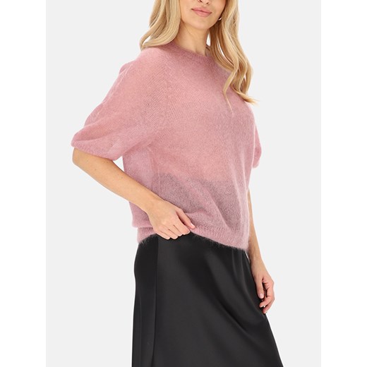 Różowy sweter moherowy damski L'AF Era ze sklepu Eye For Fashion w kategorii Swetry damskie - zdjęcie 187384597