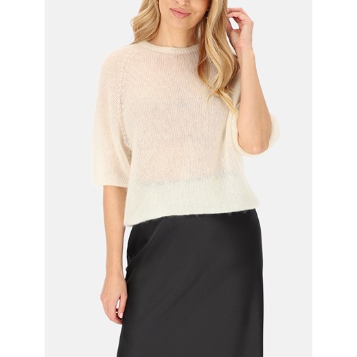 Biały sweter moherowy damski L'AF Era ze sklepu Eye For Fashion w kategorii Swetry damskie - zdjęcie 187384599