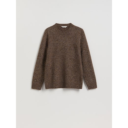 Reserved - Sweter z domieszką wełny - brązowy ze sklepu Reserved w kategorii Swetry męskie - zdjęcie 187384678