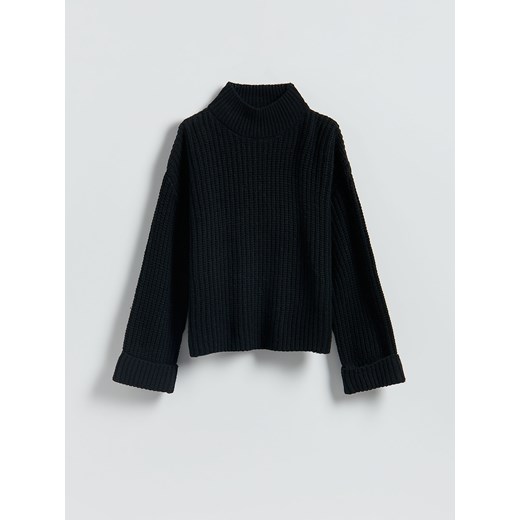 Reserved - Sweter z wełną - czarny ze sklepu Reserved w kategorii Swetry damskie - zdjęcie 187384708