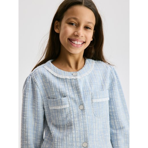 Reserved - Krótki żakiet - jasnoniebieski ze sklepu Reserved w kategorii Kurtki dziewczęce - zdjęcie 187384746