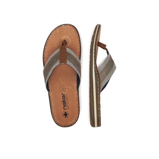 Japonki Rieker 21095-42 Beżowy ze sklepu eobuwie.pl w kategorii Klapki męskie - zdjęcie 187384907