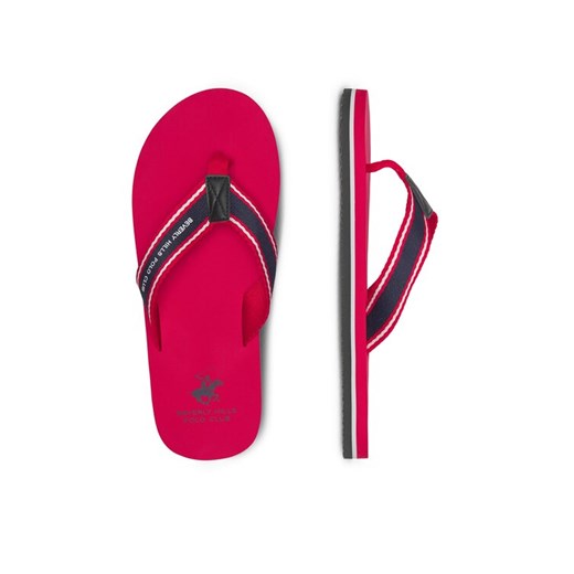 Japonki Beverly Hills Polo Club M-CA23316A Czerwony ze sklepu eobuwie.pl w kategorii Klapki męskie - zdjęcie 187384925