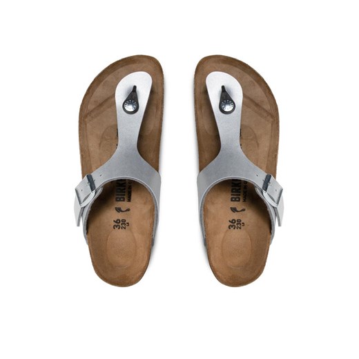 Japonki Birkenstock Gizeh Bs 0043853 Srebrny ze sklepu eobuwie.pl w kategorii Klapki damskie - zdjęcie 187384927