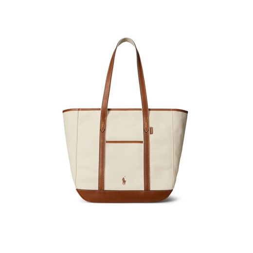 Polo Ralph Lauren Torebka 428968158001 Écru ze sklepu MODIVO w kategorii Torby Shopper bag - zdjęcie 187385215