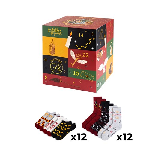 Kalendarz Adwentowy ze Skarpetkami Harry Potter 24-pak ze sklepu Sklep SOXO w kategorii Skarpetki damskie - zdjęcie 187385435