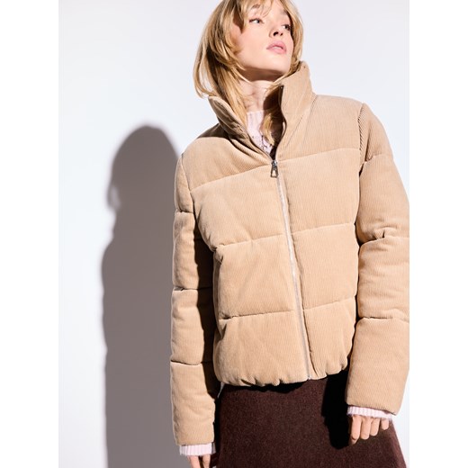 Mohito - Sztruksowa kurtka - beżowy ze sklepu Mohito w kategorii Kurtki damskie - zdjęcie 187385569