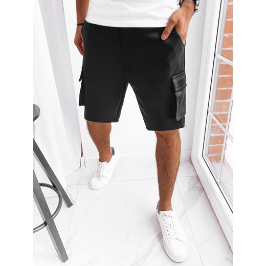 Spodenki męskie dresowe bojówki czarne Dstreet SX2225 ze sklepu DSTREET.PL w kategorii Spodenki męskie - zdjęcie 187385835