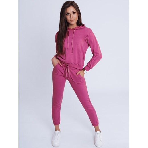 Komplet damski dresowy JONNY różowy Dstreet AY0547 Dstreet M wyprzedaż DSTREET.PL