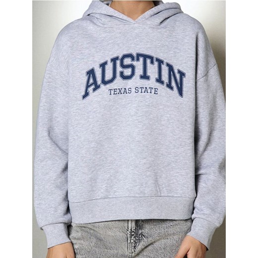 Sinsay - Bluza z napisem - szary ze sklepu Sinsay w kategorii Bluzy damskie - zdjęcie 187386806