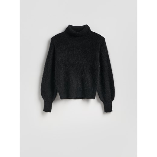 Reserved - Sweter z moherem - czarny ze sklepu Reserved w kategorii Swetry damskie - zdjęcie 187387916