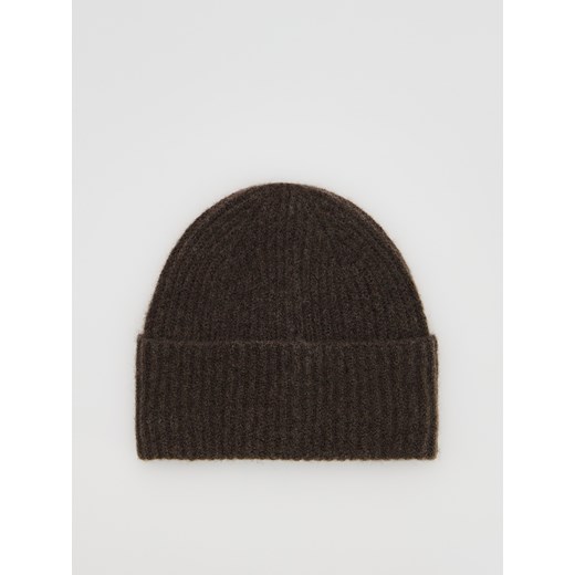 Reserved - Czapka beanie z domieszką wełny - brązowy ze sklepu Reserved w kategorii Czapki zimowe damskie - zdjęcie 187387948