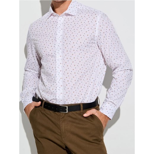 Sinsay - Koszula ze wzorem świątecznym - biały ze sklepu Sinsay w kategorii Koszule męskie - zdjęcie 187388146
