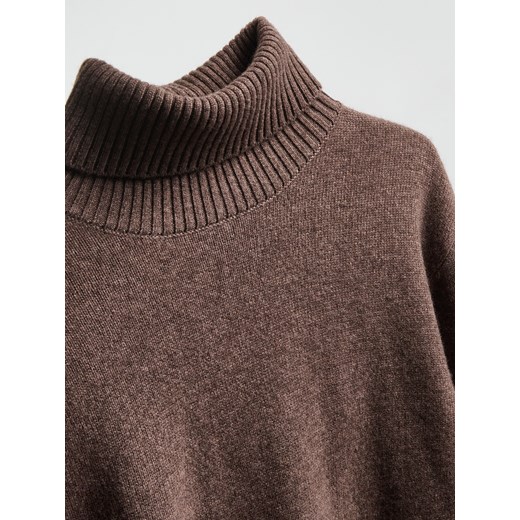 Reserved - Sweter z wełną z jaka - brązowy ze sklepu Reserved w kategorii Swetry męskie - zdjęcie 187388759
