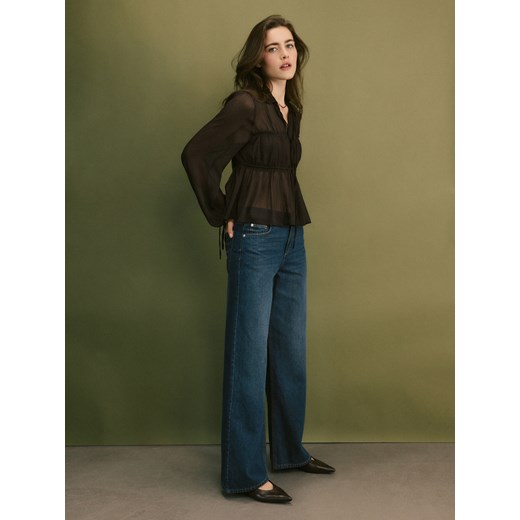 Reserved - Jeansy baggy fit - indigo jeans ze sklepu Reserved w kategorii Jeansy damskie - zdjęcie 187388788