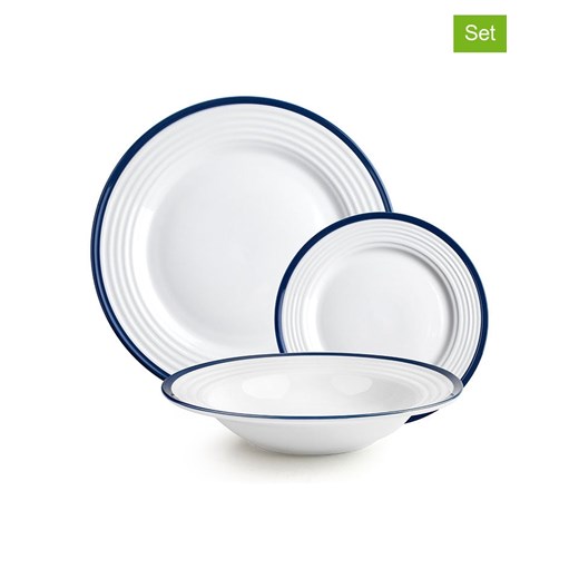 Ibili 12-częściowy zestaw talerzy &quot;Provance&quot; w kolorze biało-niebieskim ze sklepu Limango Polska w kategorii Naczynia - zdjęcie 187388895
