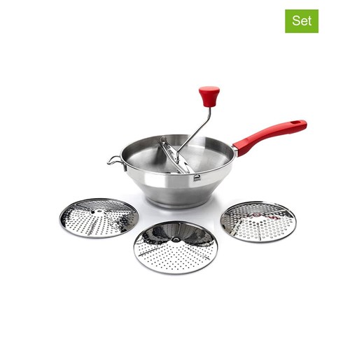 Ibili 4-częściowy zestaw w kolorze srebrno-czerwonym ze sklepu Limango Polska w kategorii Akcesoria kuchenne - zdjęcie 187388916