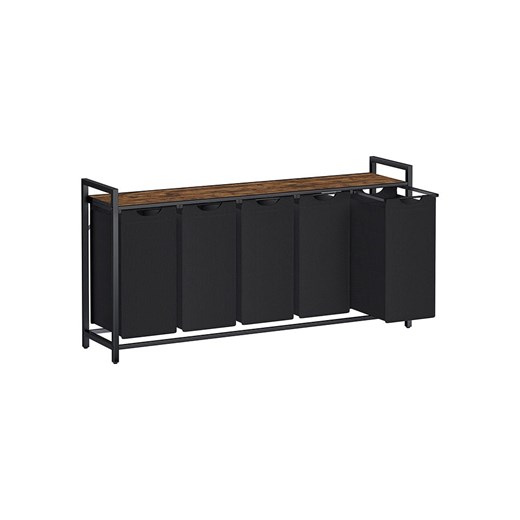 Songmics Kosz w kolorze czarno-brązowym na pranie - 143,5 x 72 x 33 cm ze sklepu Limango Polska w kategorii Akcesoria łazienkowe - zdjęcie 187389206