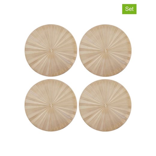 Mikasa Podkładki stołowe (4 szt.) w kolorze złotym - Ø 38 cm ze sklepu Limango Polska w kategorii Podkładki na stół - zdjęcie 187389487