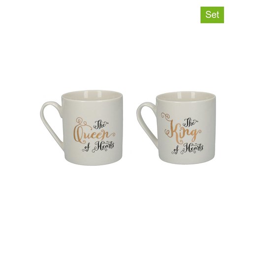 Mikasa Kubki (2 szt.) &quot;Alice in Wonderland&quot; w kolorze biało-czarnym - 350 ml ze sklepu Limango Polska w kategorii Dzbanki i zaparzacze - zdjęcie 187389509