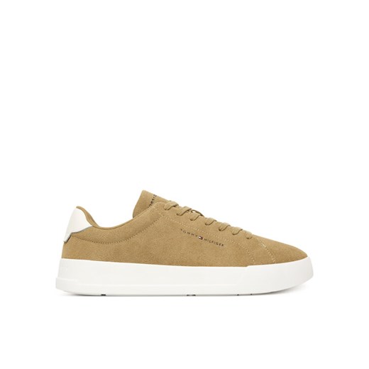 Tommy Hilfiger Sneakersy Th Court Core Suede FM0FM05716 Brązowy ze sklepu MODIVO w kategorii Buty sportowe męskie - zdjęcie 187389578