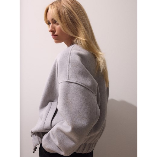 Mohito - Szara kurtka z wełną - szary ze sklepu Mohito w kategorii Kurtki damskie - zdjęcie 187389935