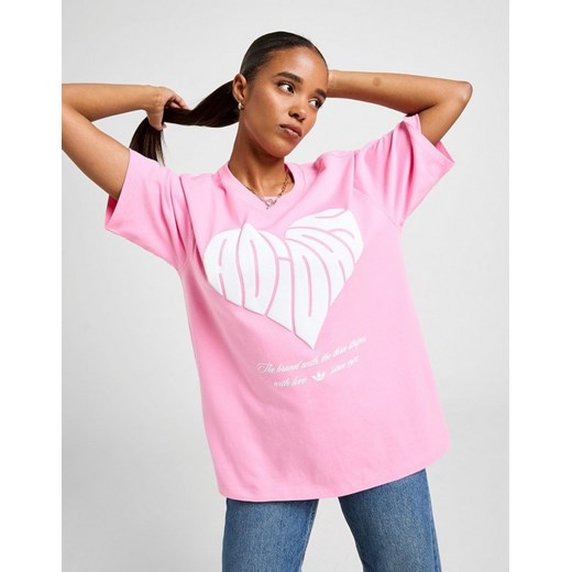 ADIDAS T-SHIRT OS HEART GRAPHIC TEE ze sklepu JD Sports  w kategorii Bluzki damskie - zdjęcie 187390356