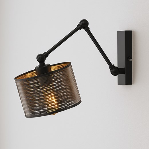 Czarny kinkiet na wysięgniku ruchomym do sypialni TULON AŻUR ze sklepu Lysne w kategorii Lampy ścienne - zdjęcie 187390615