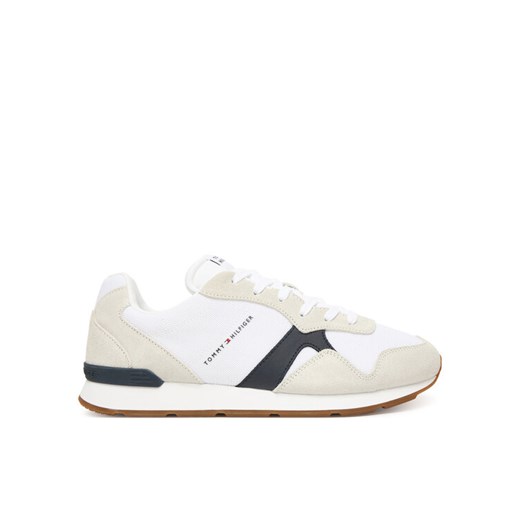 Sneakersy Tommy Hilfiger Runner Icon Mix FM0FM05679 Écru ze sklepu eobuwie.pl w kategorii Buty sportowe męskie - zdjęcie 187390859