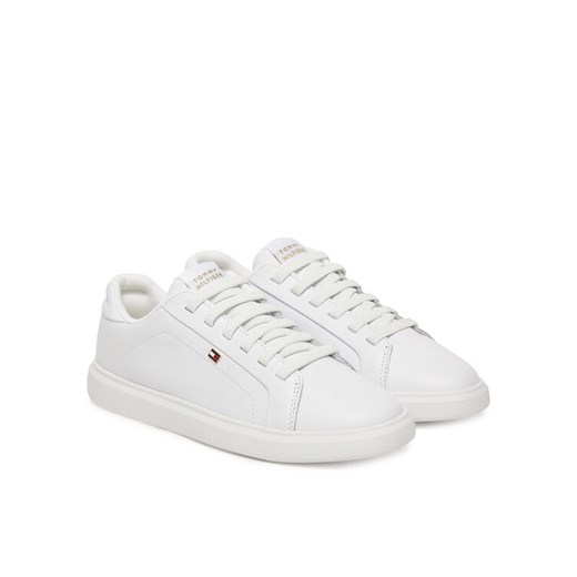 Sneakersy Tommy Hilfiger Th Icon Court Light FW0FW08948 Biały ze sklepu eobuwie.pl w kategorii Buty sportowe damskie - zdjęcie 187390899