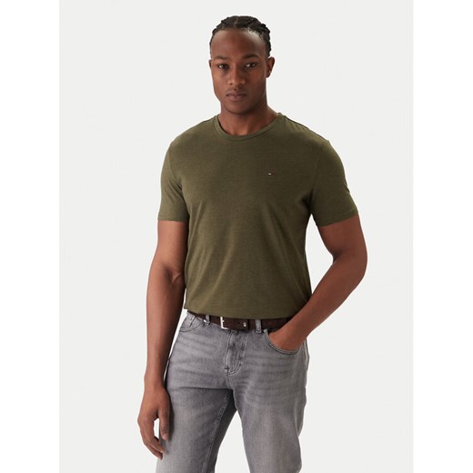 Tommy Jeans T-Shirt Jaspe DM0DM20363 Zielony Slim Fit ze sklepu MODIVO w kategorii T-shirty męskie - zdjęcie 187391185