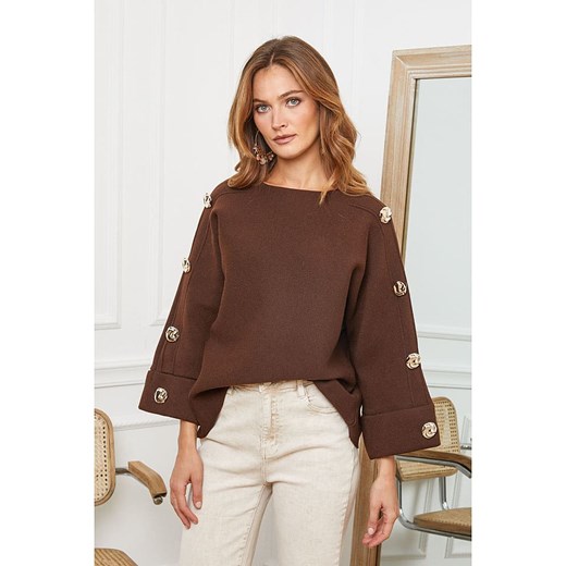 Joséfine Sweter &quot;Marole&quot; w kolorze brązowym ze sklepu Limango Polska w kategorii Swetry damskie - zdjęcie 187391989