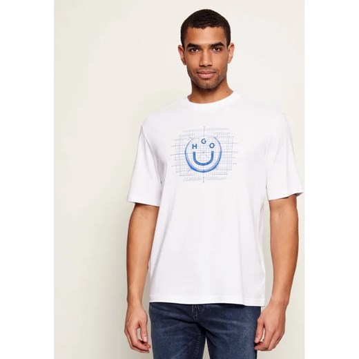 Hugo Blue T-shirt Namerix | Regular Fit ze sklepu Gomez Fashion Store w kategorii T-shirty męskie - zdjęcie 187392707