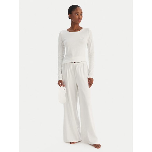 Tommy Hilfiger Piżama UW0UW06157 Écru Regular Fit ze sklepu MODIVO w kategorii Piżamy damskie - zdjęcie 187393066