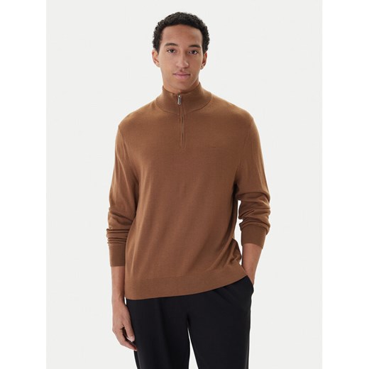 Calvin Klein Golf LV04LD318G Brązowy Regular Fit ze sklepu MODIVO w kategorii Swetry męskie - zdjęcie 187393095