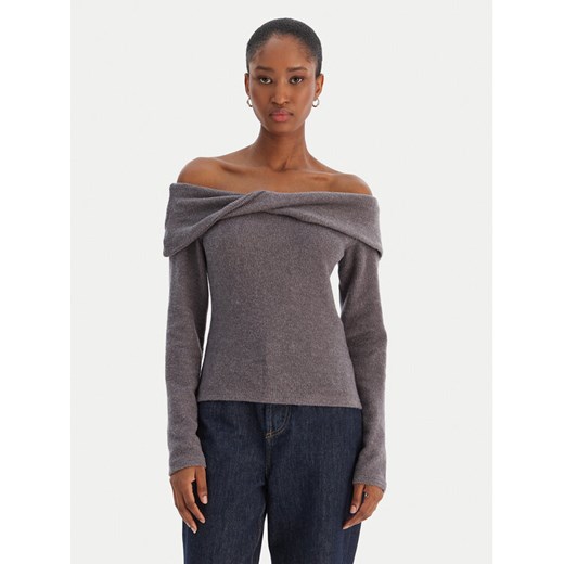 Vero Moda Sweter Kaia 10333298 Szary Regular Fit ze sklepu MODIVO w kategorii Swetry damskie - zdjęcie 187393126