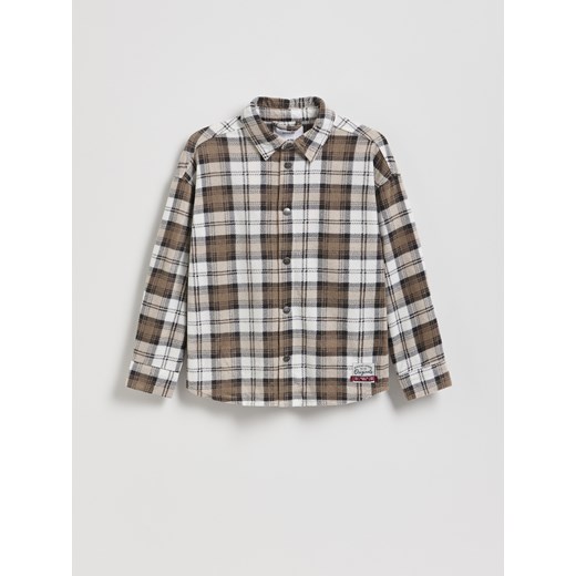 Reserved - Koszula w kratę - beżowy ze sklepu Reserved w kategorii Koszule chłopięce - zdjęcie 187393608